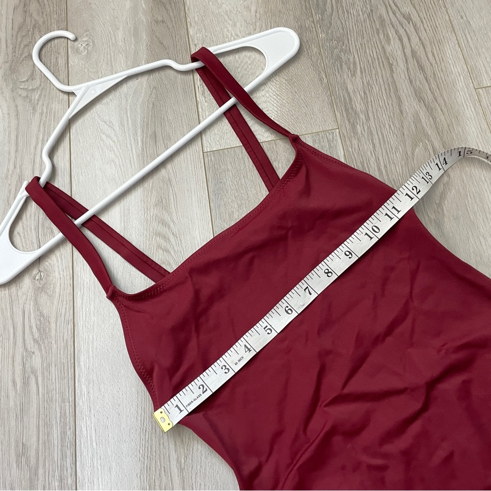 Solid & Striped Swimsuit Square Neck Cheeky One P… - image 3